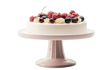 Cake stand isolated on white background, png