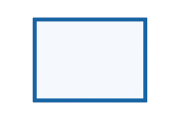 Minimalist Square Frame with Vibrant Blue Border and Clean White Interior Space for Text or Design Elements