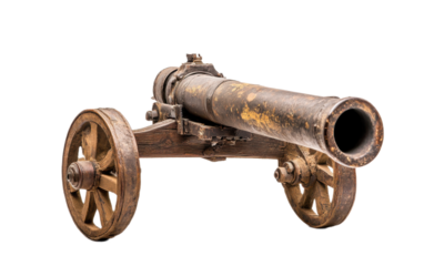 Cannon isolated on white background, png