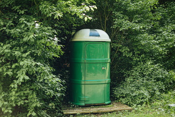 Eco-Friendly Composting Toilet in Forest Hideaway