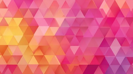 Obraz premium Abstract geometric pattern of vibrant pink, orange, and yellow triangles