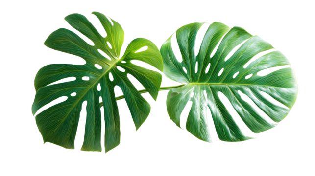 Lush green Monstera leaves showcasing vibrant natural beauty and tropical vibes.