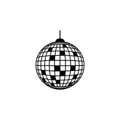 Fototapeta premium Disco ball vector silhouette