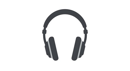 Fototapeta premium Headphones Icon Listen to Music, Audio Equipment, Entertainment, and Modern Technology