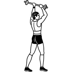 illustration of a man lifting weights