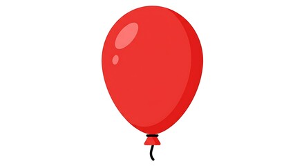 Red Balloon Illustration A Simple, Festive Design Element