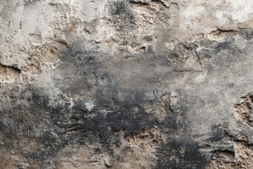 Distressed Grey Plaster Wall Texture Rustic Aged Surface Urban Decay on transparent background