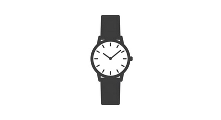 Minimalist Wristwatch Graphic for Time-Related Concepts and Modern Design Projects, Ideal for Digital and Print Media
