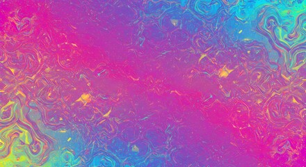 Iridescent Liquid Texture with Pink, Blue and Yellow Swirls Background, Wallpaper
