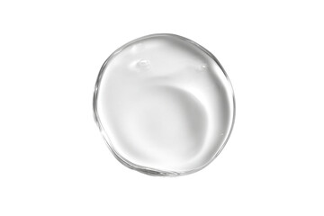 Clear gel droplet swirl isolated on transparent background