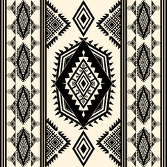Southwest Aztec geometric Native American Mexican Navajo tribal ethnic seamless pattern fabric black and white earth tone background illustration   vector design 300 dpi  for textile printing 
