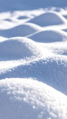 Obraz premium Snowy textured surface, gentle undulations