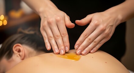 Restorative therapy session featuring soothing massage oil application and gentle touch