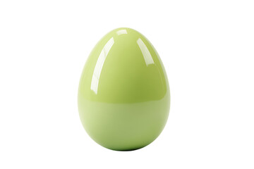 A Beautifully Crafted Pale Green Glass Easter Egg Ornament  Isolated on transparent background, cutout	