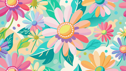 seamless pattern with flowers