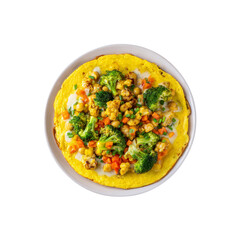 Turmeric Omelette with Roasted Vegetables and Chickpeas Healthy and Delicious Breakfast