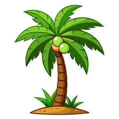 palm tree isolated on white background