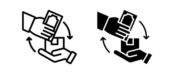 Mobile Payment multiple icon set of two.line and glyph vector illustration