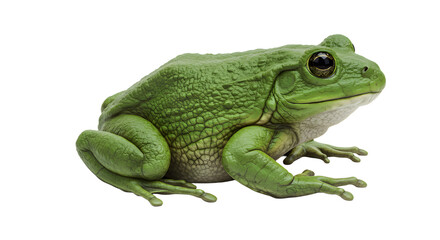Obraz premium Green frog closeup eyes gleaming