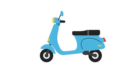 Vintage Scooter Illustration Retro Style Transportation Concept