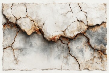 Cracked Wall Abstract Texture Background Grunge Vintage Pattern Design on transparent background
