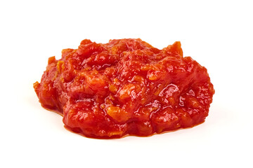 Tomato Sauce Portion, isolated on white background