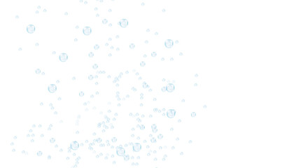 Sparkling underwater bubbles floating upwards with a transparent background, perfect for creating...