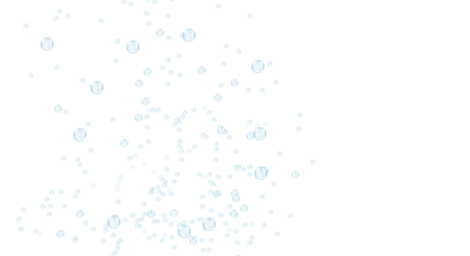 Sparkling underwater bubbles floating upwards with a transparent background, perfect for creating clean, fresh, and liquid-themed graphics and overlays.