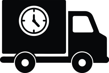 On-Time Delivery Truck Silhouette