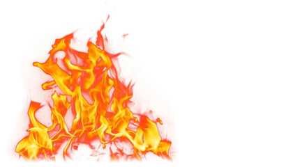 Intense and realistic fiery flames with a yellow, orange, and red gradient, a powerful visual...