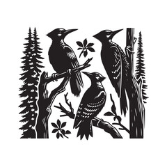 woodpeckers Vector (4).eps