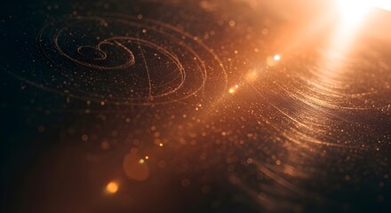 Moody Textured Background Featuring Swirling Scratches and Light Beam