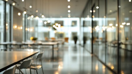 Blurred modern office cafe