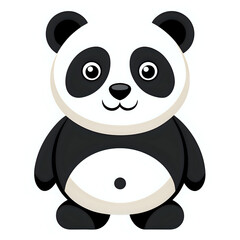 Fototapeta premium panda bear cartoon, vector illustration white background