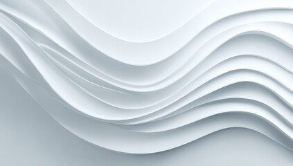 Abstract white wavy forms