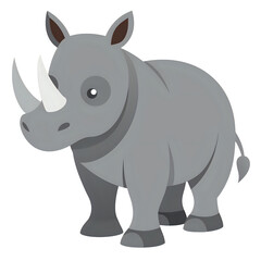 Obraz premium rhino, vector illustration white background