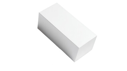 Fototapeta premium A single white rectangular paper block isolated on transparent background