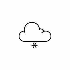 cloud light snow icon sign vector