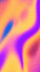 Gradient abstract wave pattern in neon purple, orange with blue hues. 90s, Y2K vibe, trippy and vibrant. Posters, digital art, modern 2000s design, creative banner.