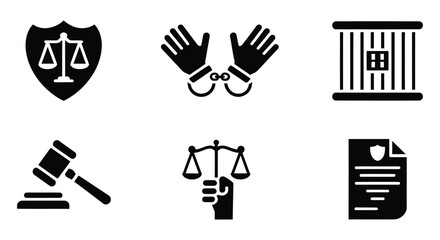 Justice legal law symbols shield