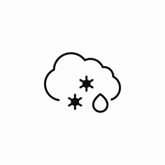 rain and snow icon sign vector