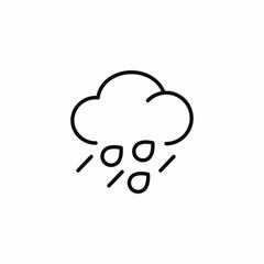 rainy cloud weather icon sign vector