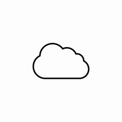 single cloud weather icon sign vector