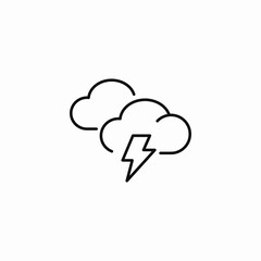 stormy clouds weather icon sign vector