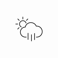 sun and rain icon sign vector