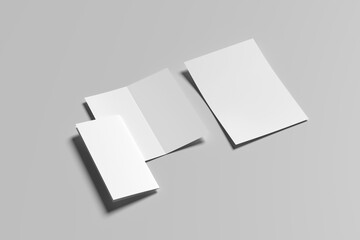  flyer mockup blank with Dl Bifold Brochure Open White Blank 
