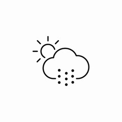 sun and snow icon sign vector