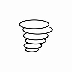 swirling vortex wind icon sign vector