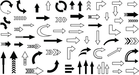 Assorted arrow collection for wayfinding and graphic design