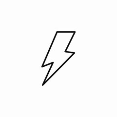 yellow lightning bolt icon sign vector